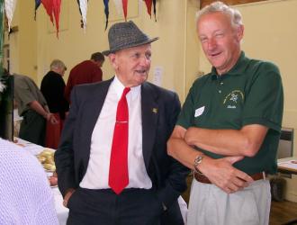 Capel St Mary Allotments Association Chairman and Show Secretary Charles Heath right withBill Cole member and exhibitor